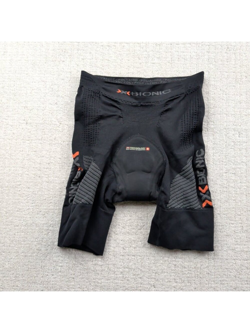 X-BIONIC Pad Underwear Black Padded MTB cycling shorts Women Sz XS Italy Made